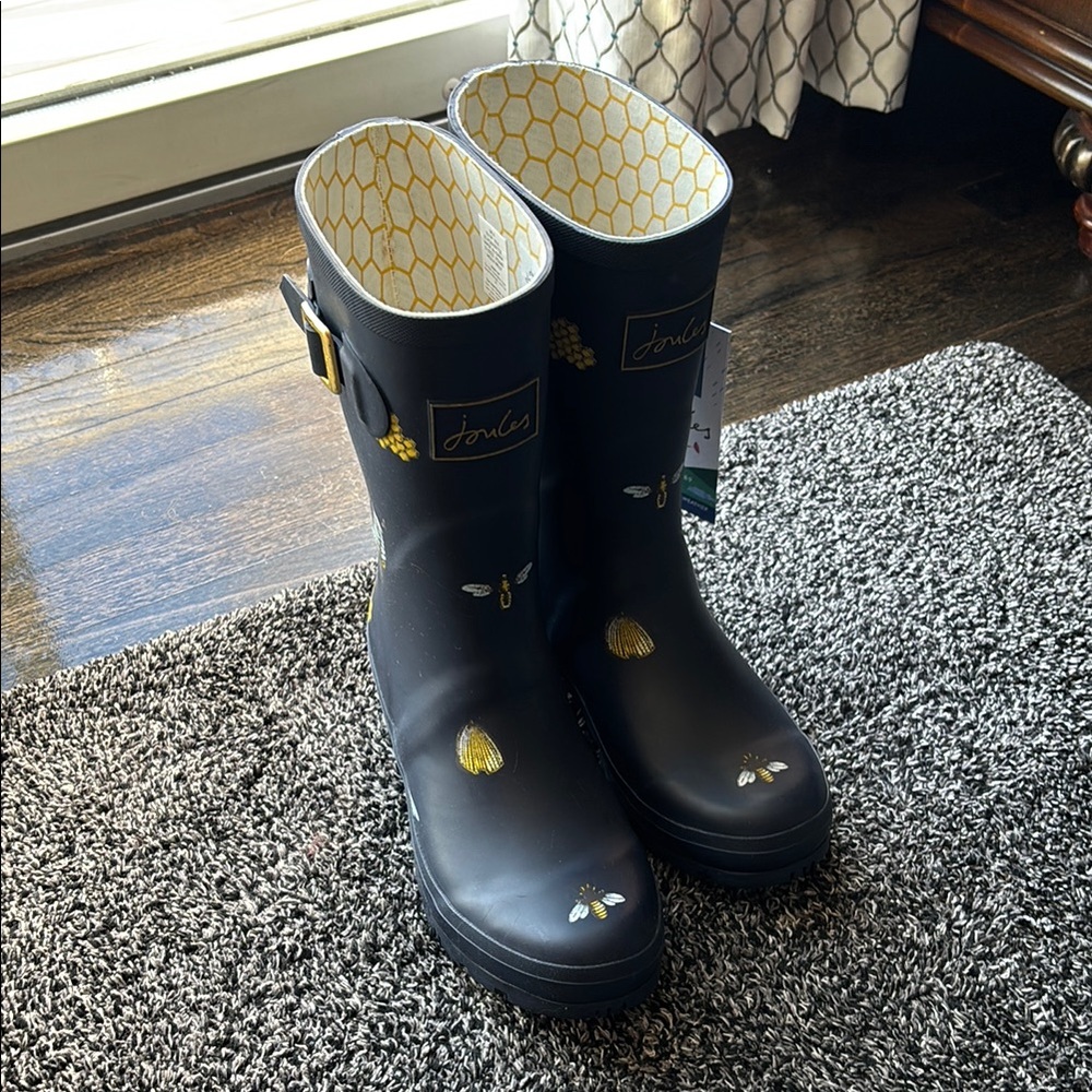 Joules Black Kids Rain Boots